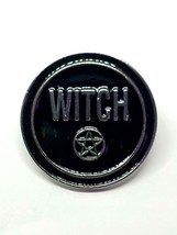 Witch &amp; Pentacle Enamel Pin Badge Punky Attitude Gothic Emo Pagan Wiccan - £3.83 GBP