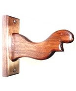 Walnut Wood Single Bow Rack Hanger - Archery Wall Mount Display Hook - $372.30 MXN