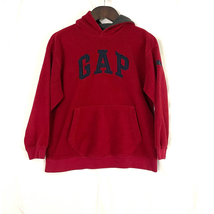 VTG GAP Pullover Hooded Fleece Sweatshirt Kids Youth LARGE (10) Red Y2K - $40.50