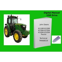 John Deere 6110M 6120M 6130M 6135M 6140M 6145M Tractor Technical Manual - $23.74