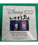 Nailtopia Daffy &amp; Daisy Duck Nail Polish Disney 100 Set New Black &amp; Purp... - €8,51 EUR