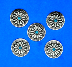 Southwest Native Style Flower Daisy #4 Concho  / Conchos 1 3/16 &quot; Five C... - £7.84 GBP