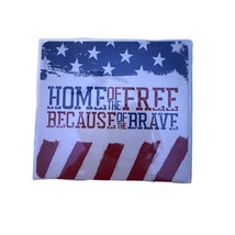 Set VFW &quot;Home of the Free Because of the Brave&quot; Patriotic Coasters. New. - £3.94 GBP