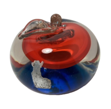 Vintage Murano Sommerso Glass Apple Paperweight - £28.09 GBP