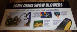 1993 26 1/4&quot;x 11 3/4&quot; john deere dealer flexible plastic snow blowers ad... - £22.90 GBP