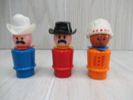 Fisher-Price Little People vintage Western Town lot Chief Cowboy stageco... - £25.62 GBP