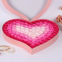 Heart Shape Box with 100 pc Artificial Floral Roses - £39.92 GBP