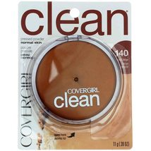 CoverGirl Clean Pressed Powder Compact, Natural Beige [140], 0.39 oz (Pack of 2) - £13.15 GBP