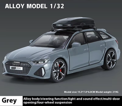 1: 32 Aodi RS6 QuattroStation Wagon Alloy Car Model Diecasts Toy grey-no... - $27.99