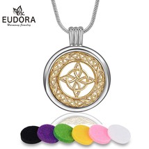 Aroma Locket Necklace Aromatherapy Essential Oil Diffuser Perfume Locket Celtic  - £16.25 GBP