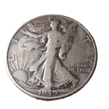 ½ Half Dollar Walking Liberty Silver Coin 1939 D Dever Mint 50C KM#142 - £20.38 GBP