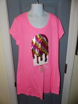Justice Pink Short Sleeve Stay Cool Popsicle T-Shirt Size 16 Girl&#39;s NWOT - £13.20 GBP