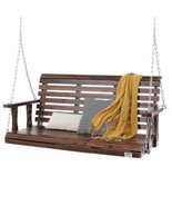 Wooden Porch Swing 4.5 ft, Patio bench swing for Courtyard &amp; Garden, Upg... - $239.93 CAD