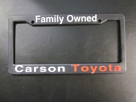 Carson Toyota License Plate Frame Dealership Plastic - $19.00