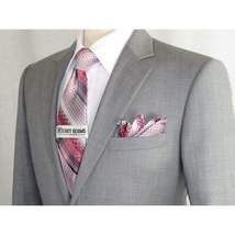 Men Renoir Suit Super 140 Soft Wool 2Button 2Vents Classic Fit 508-5 Lt Gray image 4