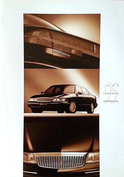 1995 Lincoln CONTINENTAL sales brochure catalog US 95 - $8.00