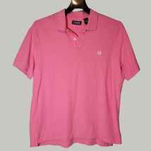 Chaps Polo Shirt Mens XL Pink Short Sleeve Buttons - £11.44 GBP