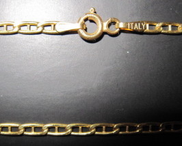14K Solid Italian Yellow Gold Mariner Link Neck Chain Necklace 16&quot;  - $4,995.00