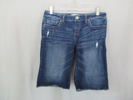 Aeropostale jean shorts cut offs  denim Size 7/8 med wash distressed - $14.65