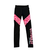 Justice Girls Gymnast Leggings Black &amp; Pink Zebra Print Size M (10) - $264.60 MXN