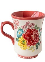 Pioneer Woman ~ FANCY FLOURISH ~ 18 Ounce ~ 5&quot; Tall ~ Stoneware ~ Coffee/Tea Mug - £17.91 GBP