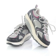 Skechers Shape-Ups Blue Silver Walking Toning Sneakers Athletic Shoes Wo... - £35.47 GBP