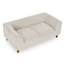 Beige Linen Dog Sofa: Modern Pet Bed - $171.99