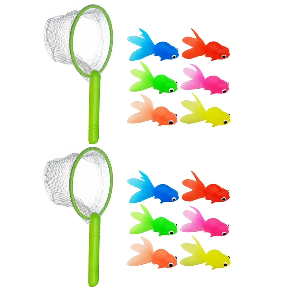 2 Sets Soft Rubber Goldfish Suit TPR Fishing Toy Baby Tubs For Infantss Toddlers - £11.15 GBP