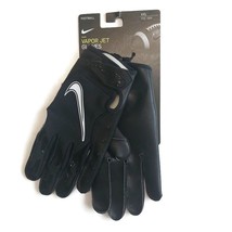 NIKE Mens Size XXL Vapor Jet Durable Receiver Football Gloves Black White - $40.90