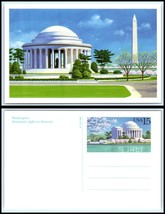 1989 US Postal Card - SC# UX144 Jefferson Memorial, Washington DC, Unused F2 - £2.37 GBP