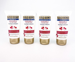 Gold Bond Ultimate Diabetics Dry Skin Relief Hand Cream 2.4oz Lot of 4 - £14.43 GBP