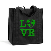 I Love the Earth Shopping Tote, I Love the Earth Grocery Bag, Earth Grocery Bag - £9.63 GBP