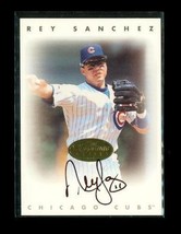 Vintage 1996 Donruss Leaf Signature Autograph Baseball Card Rey Sanchez Cubs - £7.82 GBP