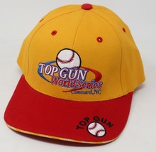 Top Gun World Series Concord NC Baseball Cap Hat Yellow Red Adjustable New - £5.76 GBP