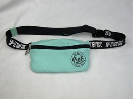 Victorias Secret PINK #SPRINGBREAK  Black w/ Teal Fanny Pack We Run Beach - $11.87