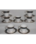 Set (7) Royal Doulton CARLYLE PATTERN Bone China CUPS / SAUCERS England - $416.61 CAD
