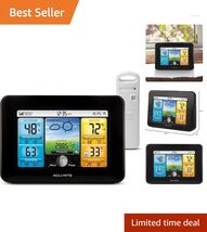 Advanced Indoor Outdoor Weather Station with Color Display &amp; Moon Phase ... - $122.71