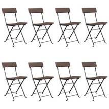 Outdoor Garden Patio Folding Poly Rattan Set Of 2 4 6 8 Bistro Chairs Se... - $99.50+