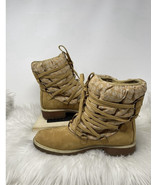 Timberland 650 Nubuck Leather Sherpa Lined Boots Women&#39;s Size 10 M Wheat - $44.54