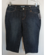 VTG. FDJ BLUES &quot;KYLIE&quot; STRETCH DENIM CROPPED PANTS- 8-NWT-NATURAL FIT/LO... - $11.99