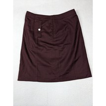 Talbots Womens Petite Italian Flannel Skirt 16P Wool Blend Burgundy - $24.68