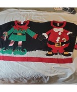 Two Person Ugly Double Christmas Sweater  Medium  - £17.23 GBP