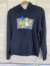 Vans Off the Wall The Simpsons Hoodie Sweatshirt Black Mens Small Groening (y2) - £14.81 GBP