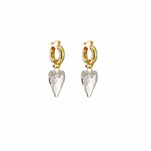 kshmir Fashionable advanced design metal transparent imitation crystal earrings  - £10.50 GBP