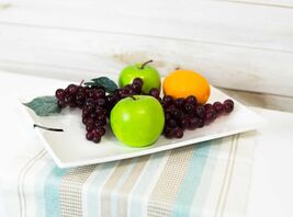 15&quot;L Large White Double Wall Ceramic Rectangular Serving Plate Dish Platter - $511.78 MXN