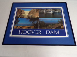 VINTAGE Hoover Dam Arizona Nevada Framed 16x20 Poster Display - £62.12 GBP