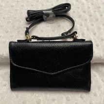 AAI Black Pebble Imitation Leather Multi-Style (Wallet,Clutch,Crossbody) Bag-NEW - £8.52 GBP