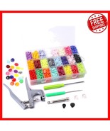Vibrant 384Pcs Snap Button Kit with Pliers for Clothes &amp; Crafting Projects - $652.18 MXN