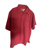 Joe Marlin Mens Red Unwind Short-Sleeve Button-Up Shirt Extra Large - $16.83