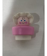 Vintage 1992 Fisher Price Little People Chunky Little People Pink Baby F... - £7.89 GBP